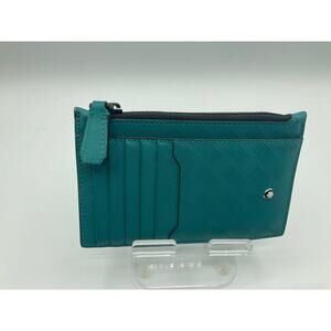 Monte Blanc Card/Coin Wallet, about 5.5 x 3.5"-Teal